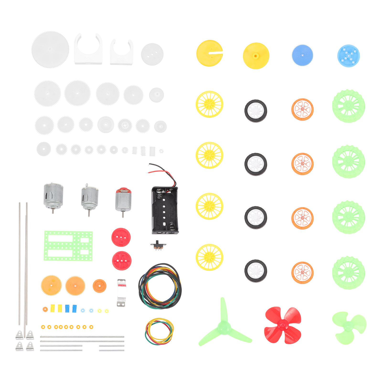 Science Project Kit - 112Pcs Dc Motor Gear Kit Plastic