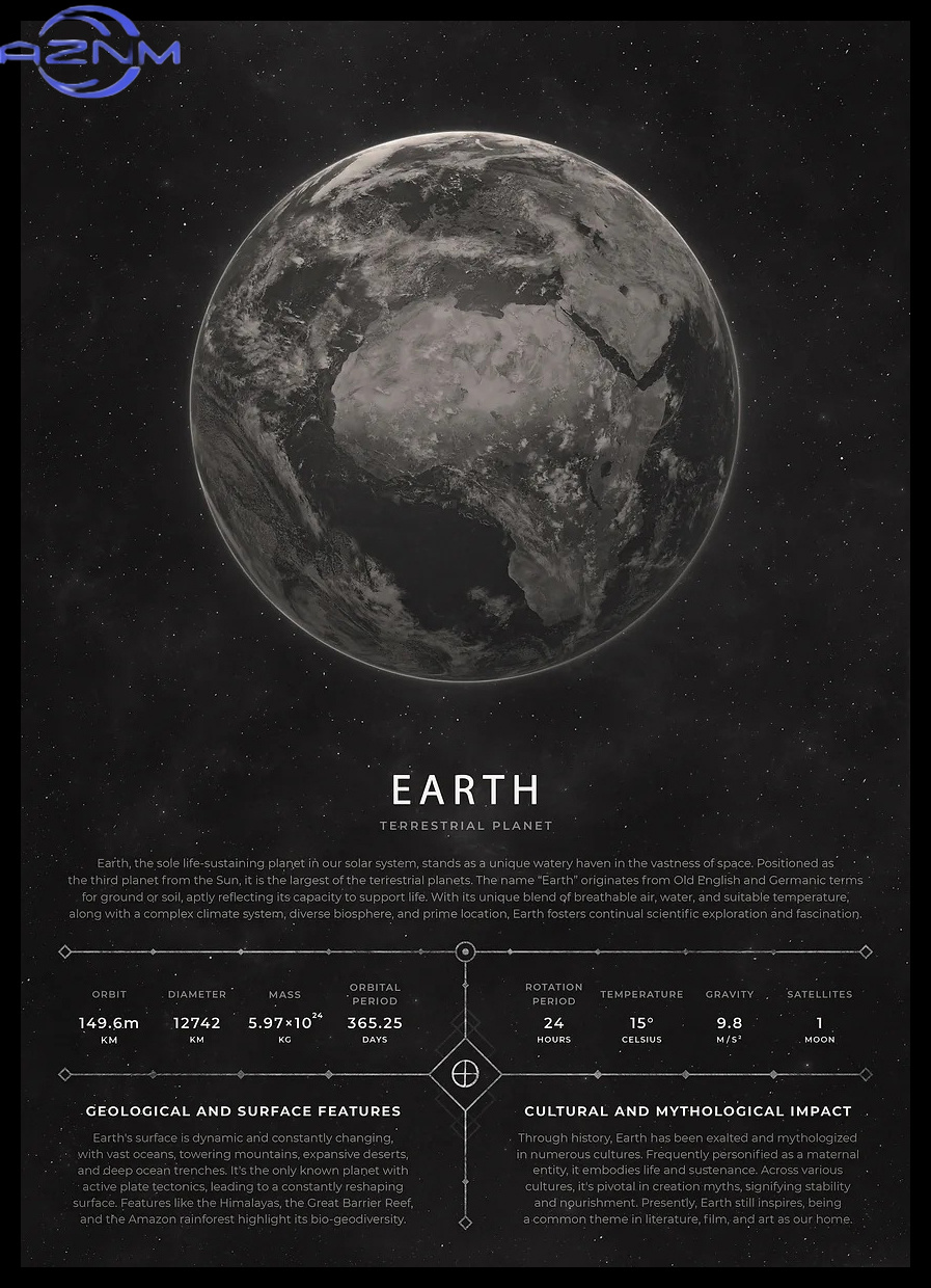 AZNM Vintage Aesthetic Space P - огляд і ціна Star Map Poster