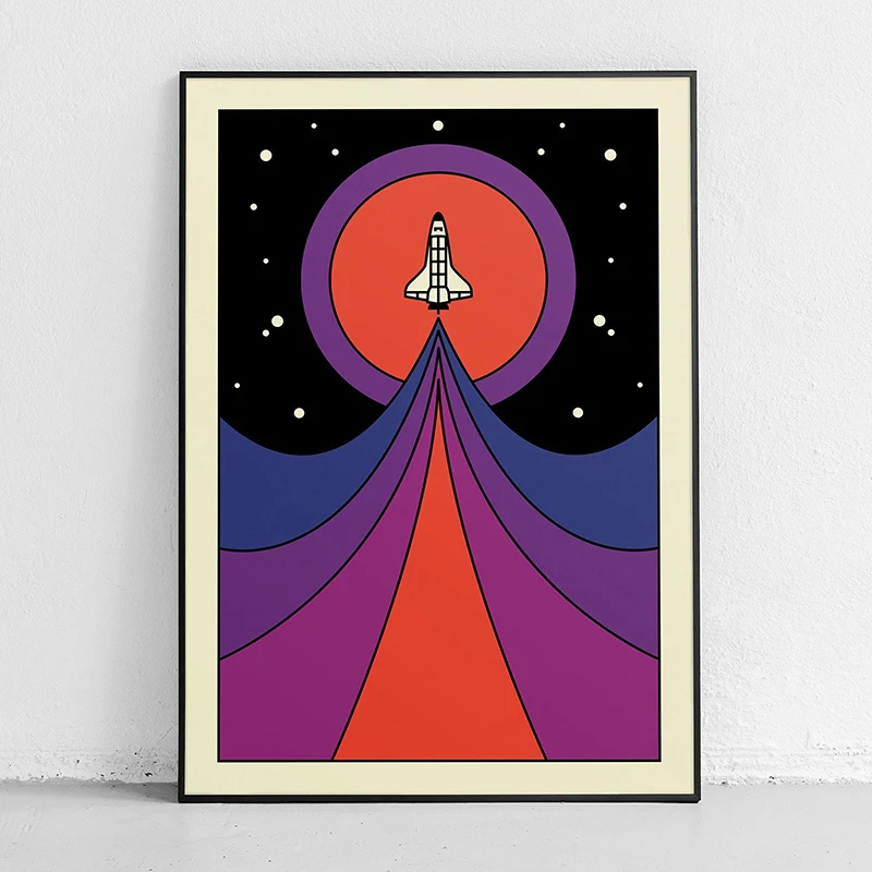 Retro Abstract Space Shuttle S - огляд і ціна Star Map Poster