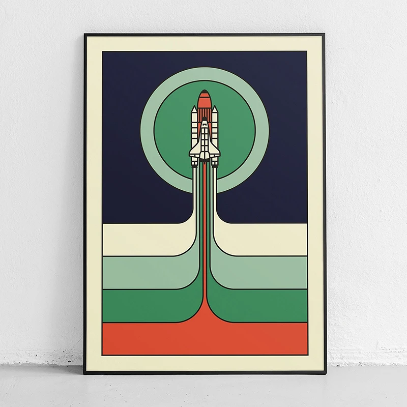 Retro Abstract Space Shuttle S - огляд і ціна Star Map Poster