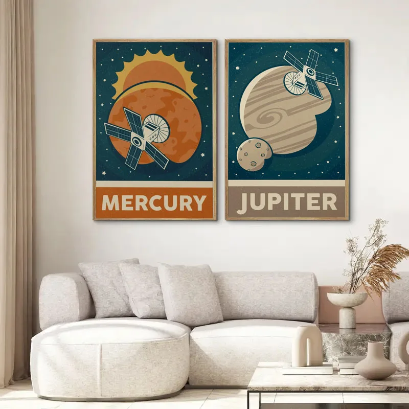 1pc Retro Solar System Planet  - огляд і ціна Star Map Poster