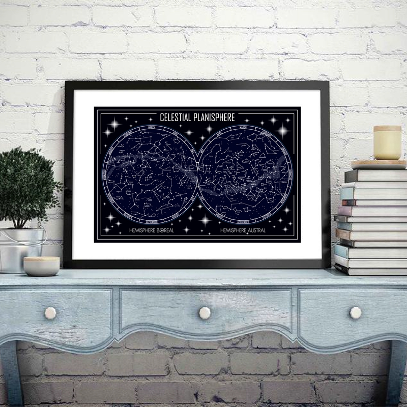 Celestial Planisphere Map Canv - огляд і ціна Star Map Poster