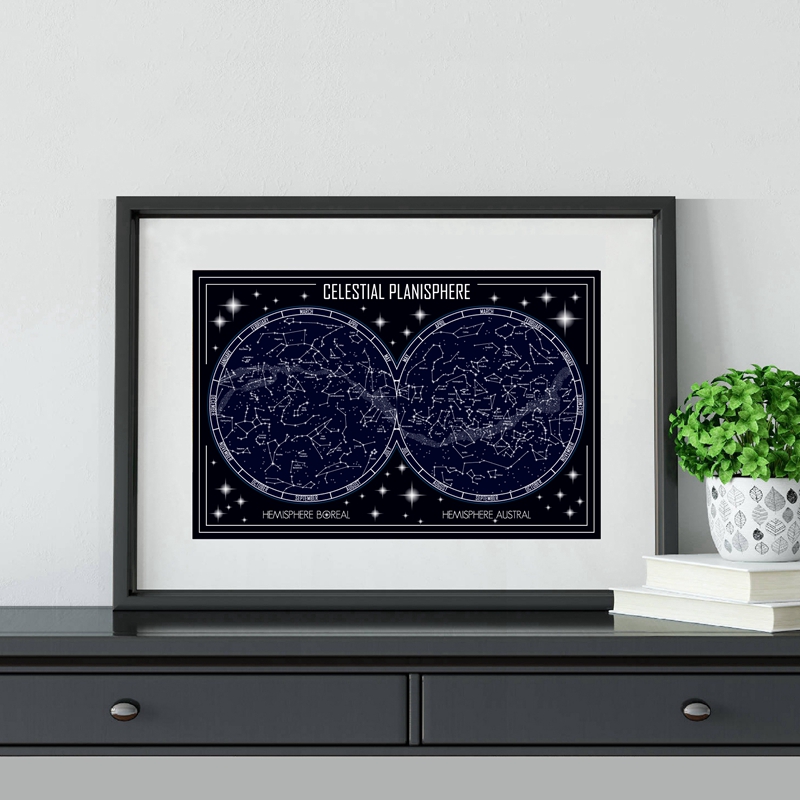 Celestial Planisphere Map Canv - огляд і ціна Star Map Poster